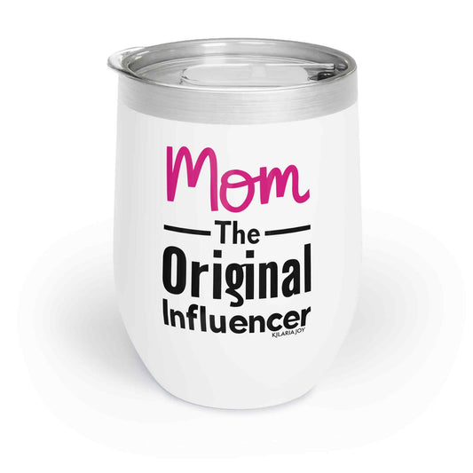 Mom Influencer Wine Tumbler with Lid, 12oz