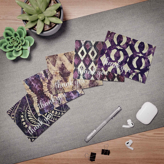 Amethyst in Batik Multi-Design Thank You Cards (5-Pack)