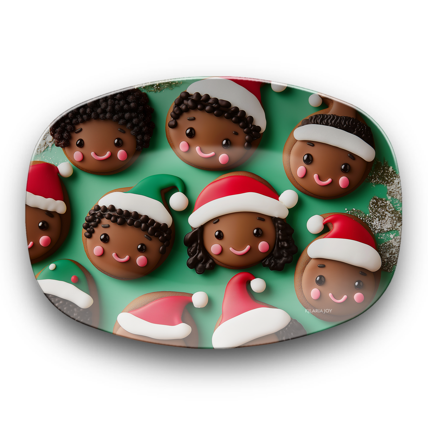 Merry Little Faces Large Serving Platter