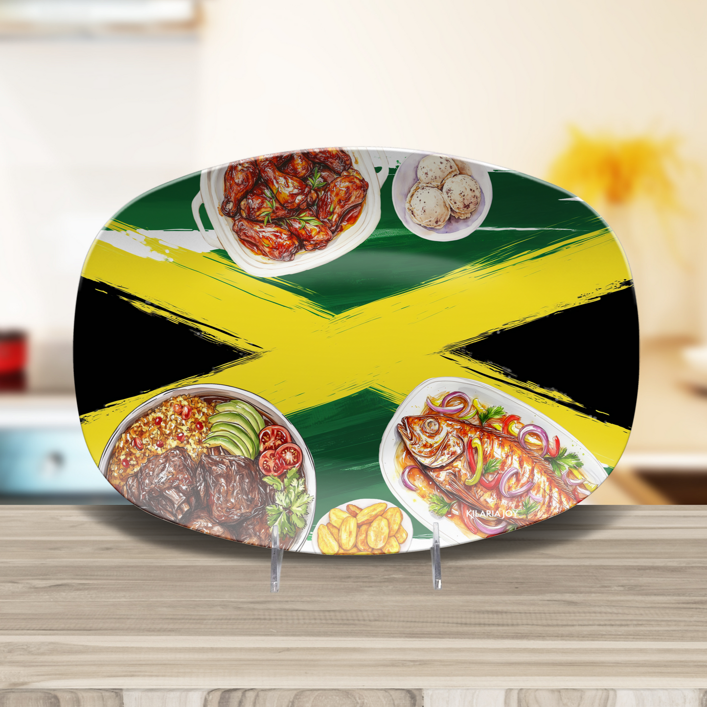 Jamaican Feast Celebration Large Serving Platter