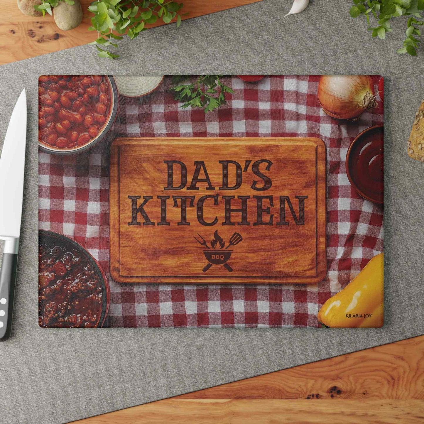 Dad's Kitchen Premium Glass Cutting Board