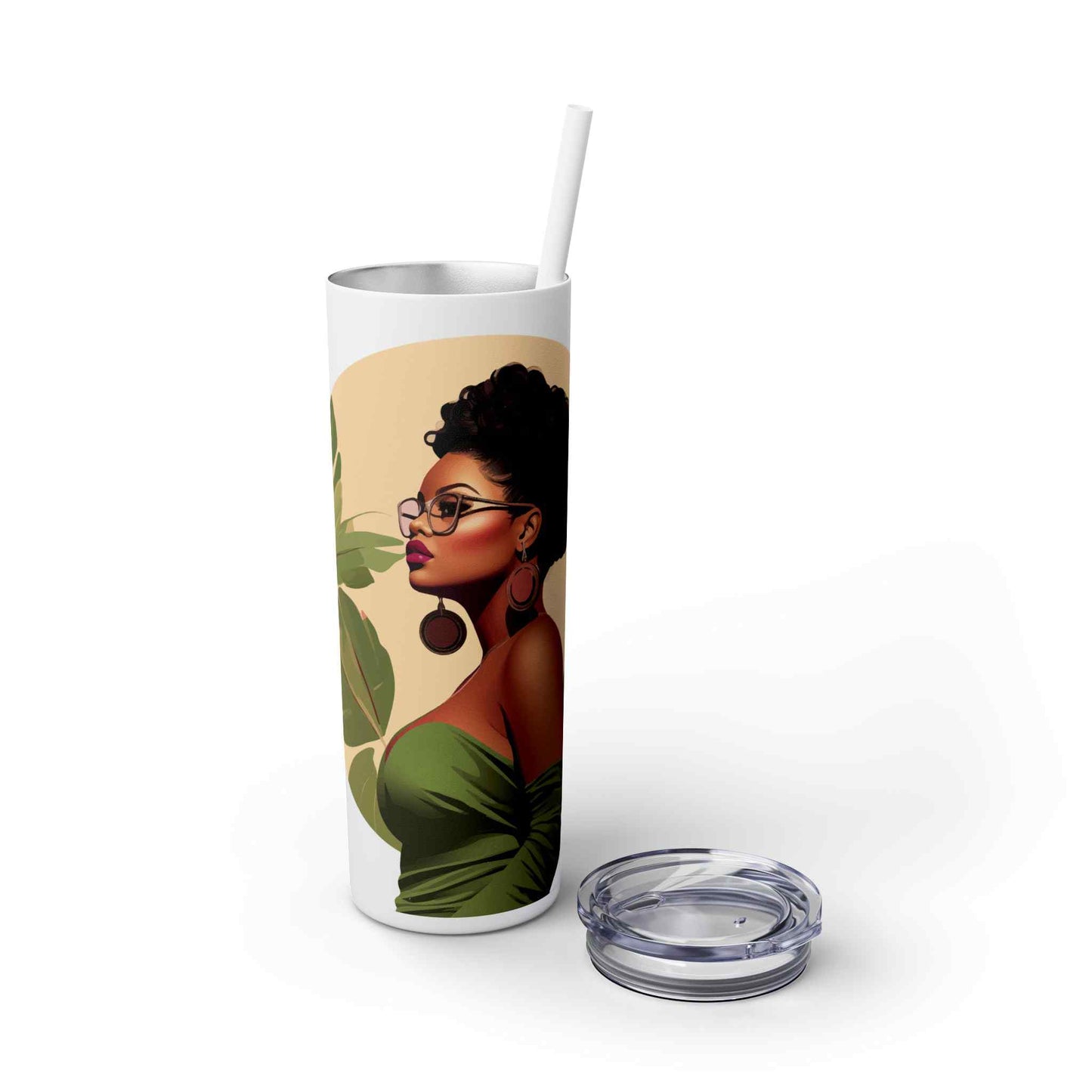 Sage Wisdom Skinny Tumbler with Straw, 20oz