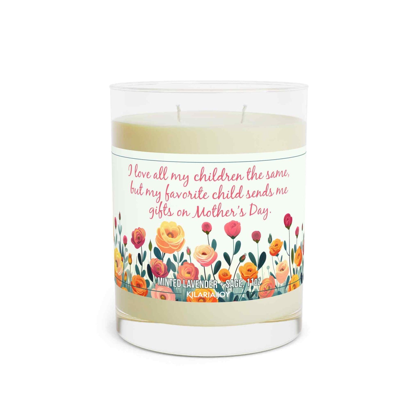 Mama's Favorite Premium 11oz Scented Glass Candle