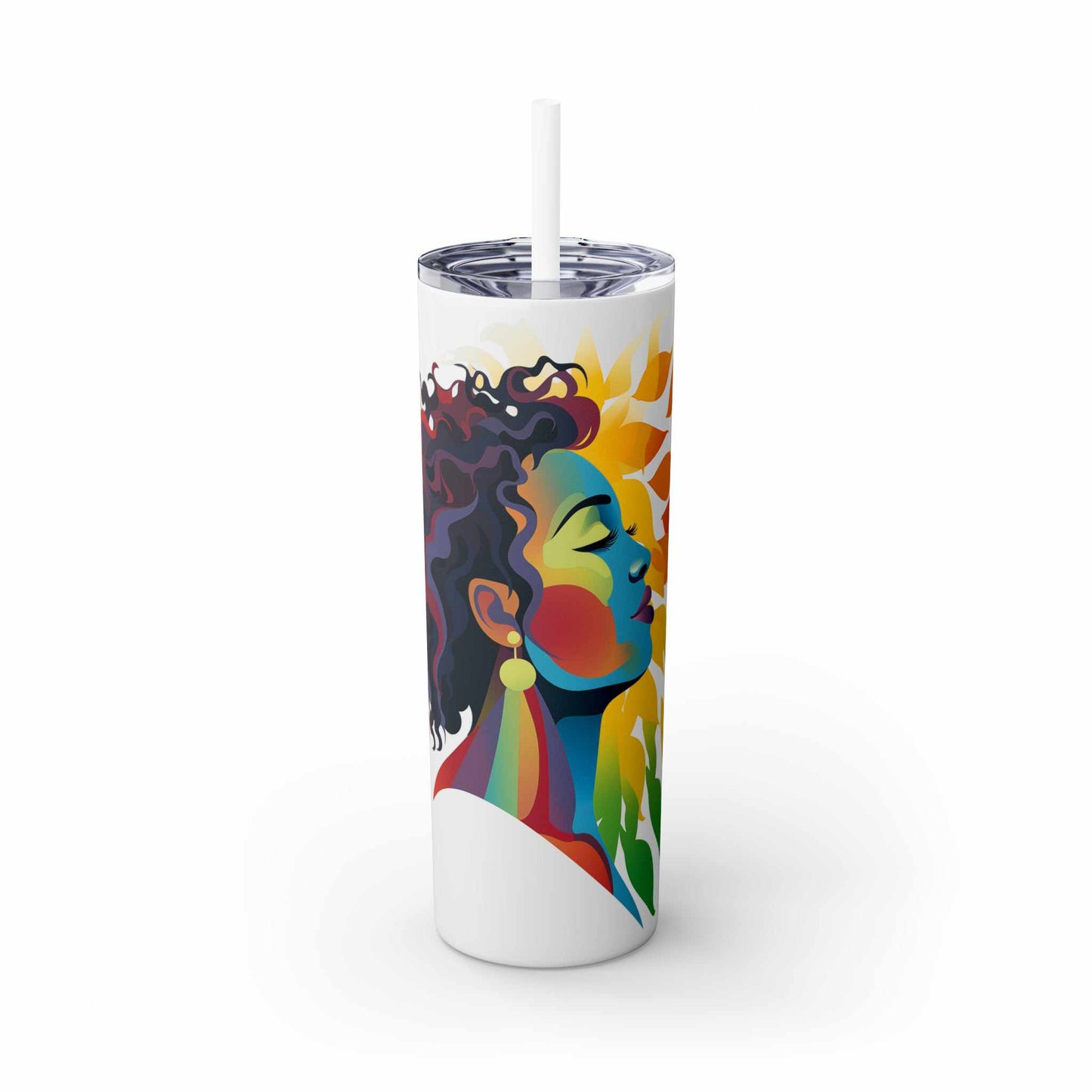 Her Hue Story Skinny Tumbler with Straw, 20oz