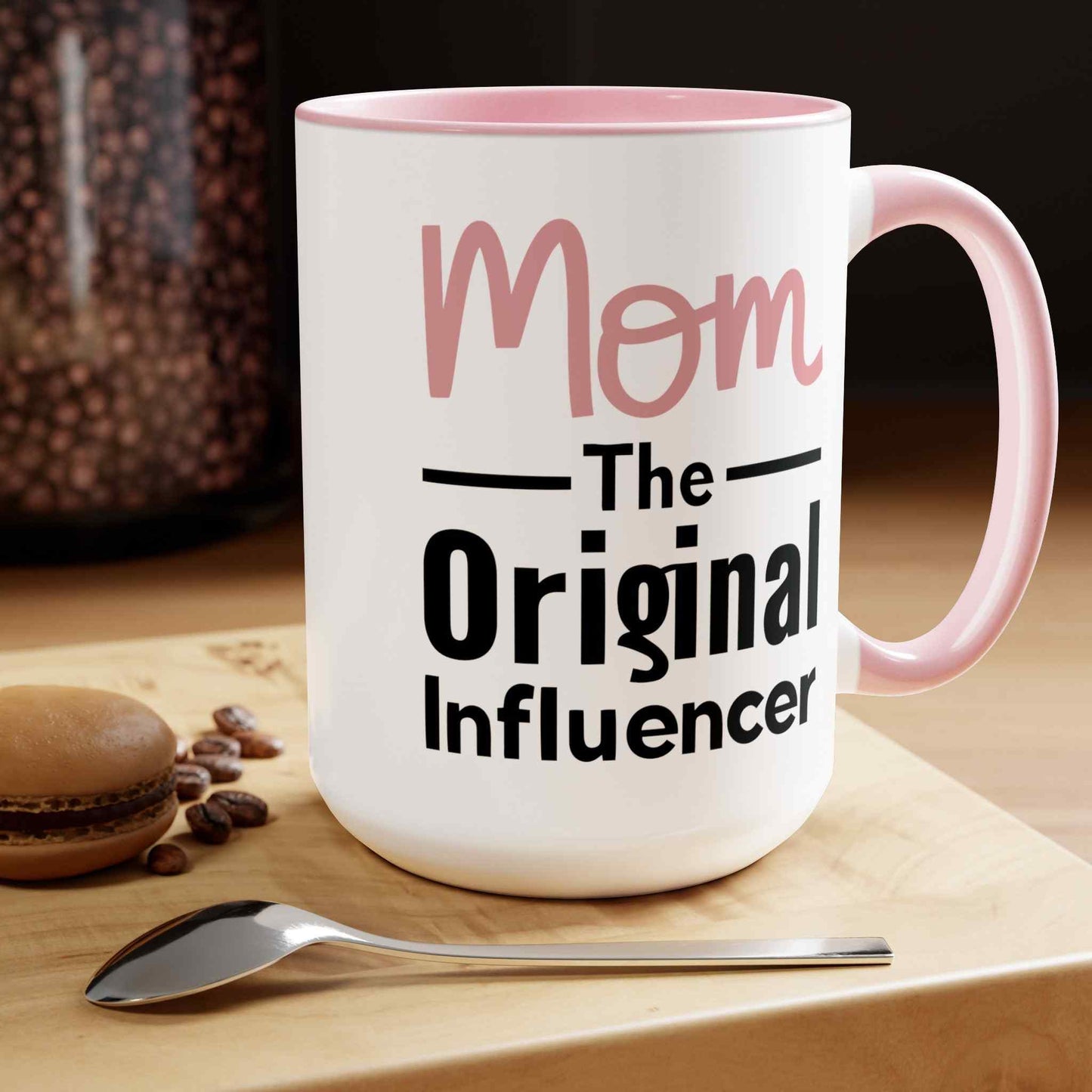 Mom Influencer Two-Tone Coffee Mug, 15oz