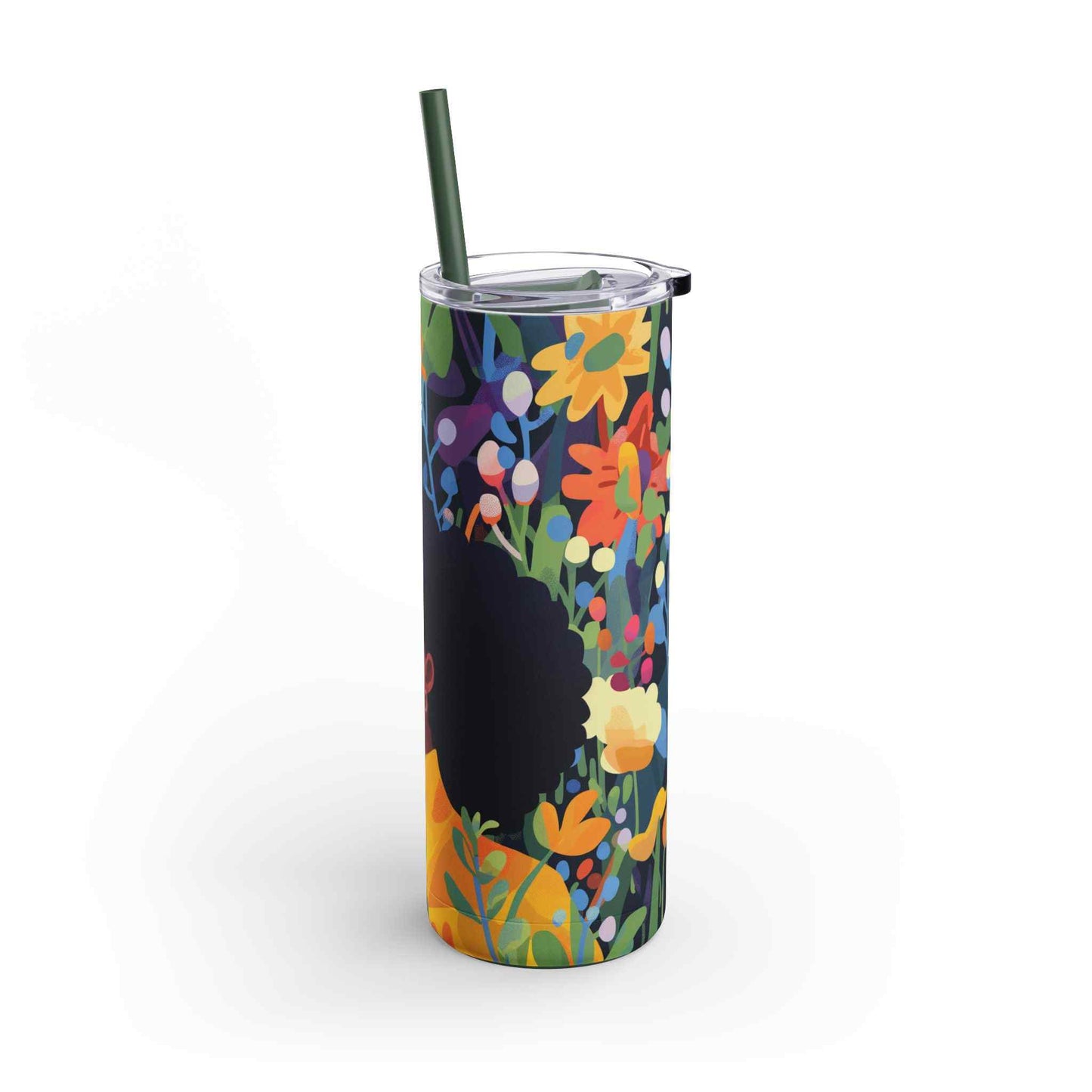 Garden Grace Skinny Tumbler with Straw, 20oz