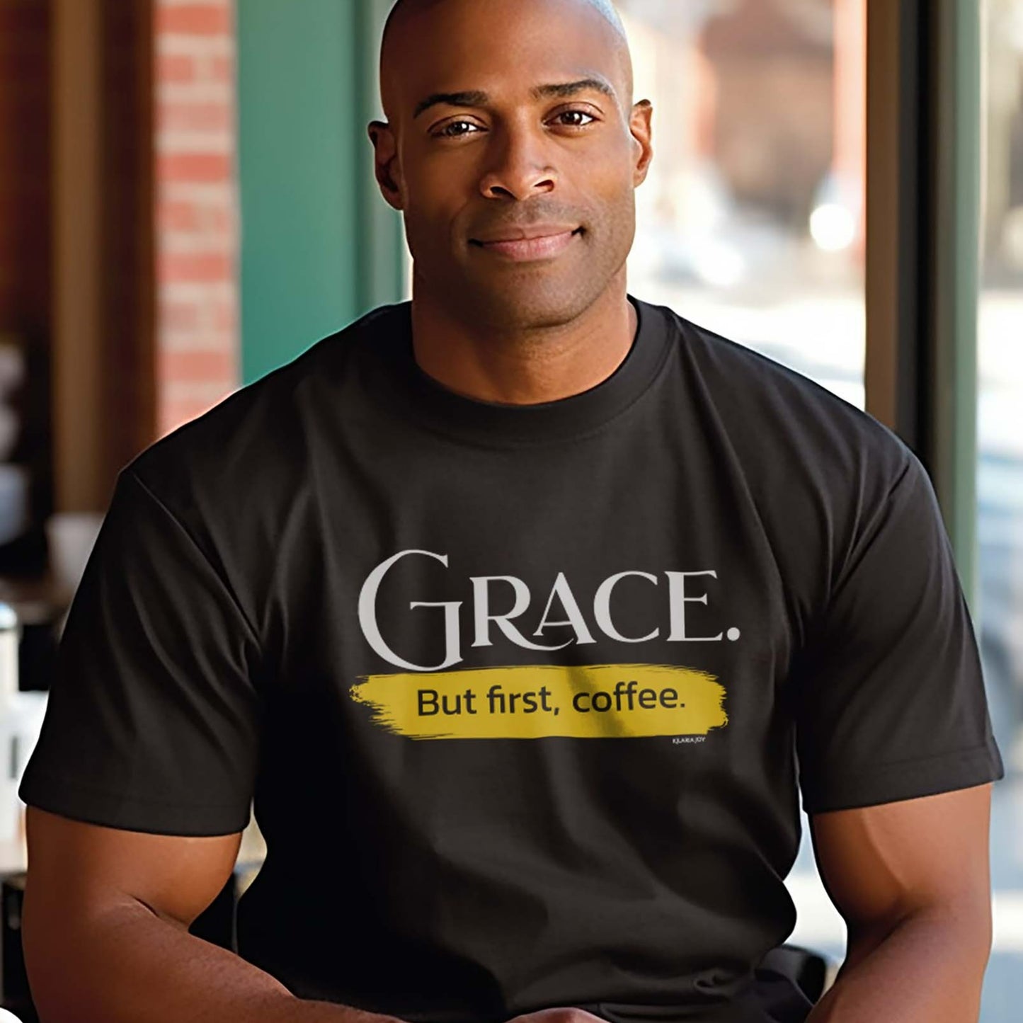 Grace. But First Coffee Men's Classic Modern Fit T-Shirt