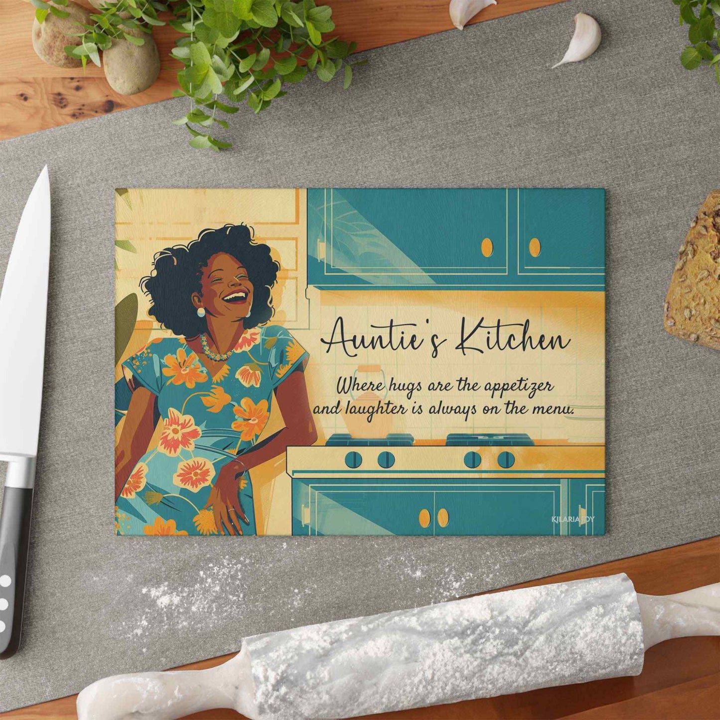 Auntie's Kitchen Premium Glass Cutting Board