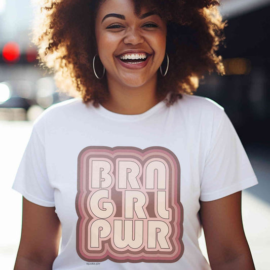 BRN GRL PWR Women's Classic Modern Fit T-Shirt