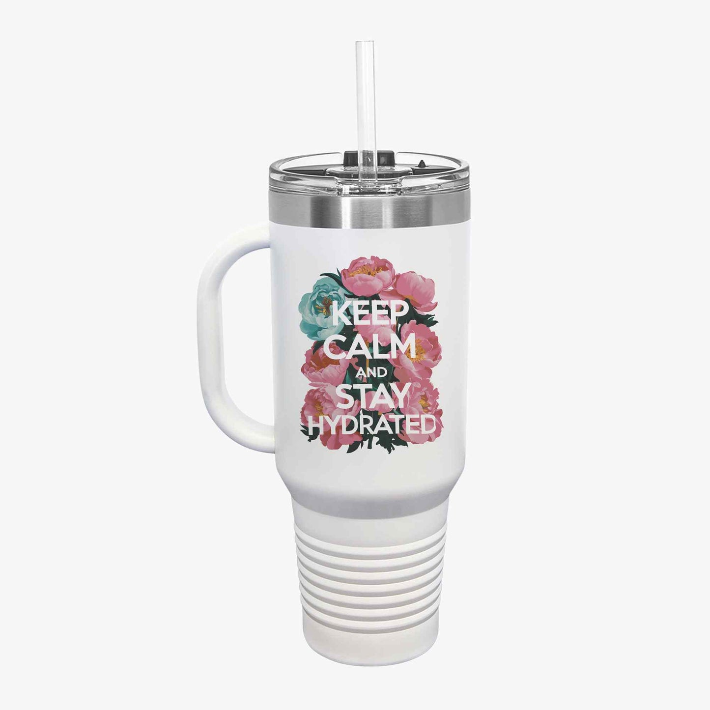 Keep Calm Hydration Insulated Travel Mug, 40oz