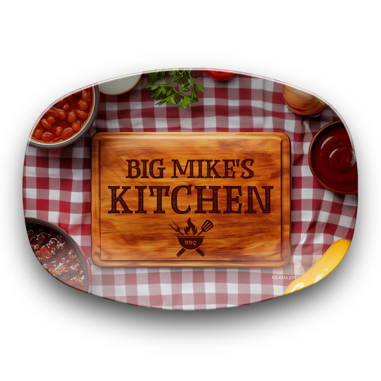 Cookout King Personalized Large Serving Platter