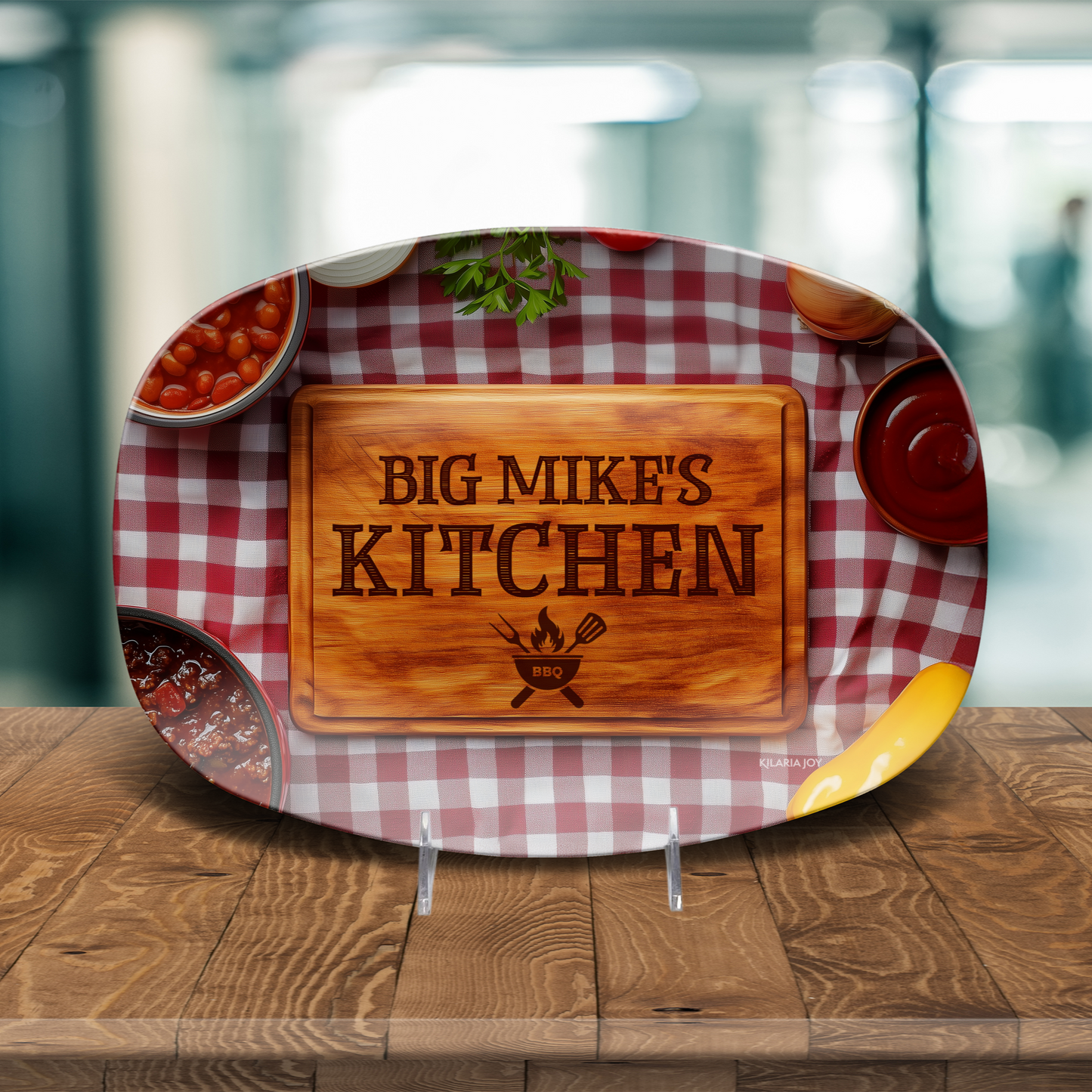 Cookout King Personalized Large Serving Platter