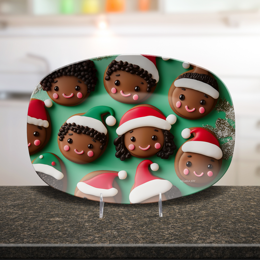 Merry Little Faces Large Serving Platter