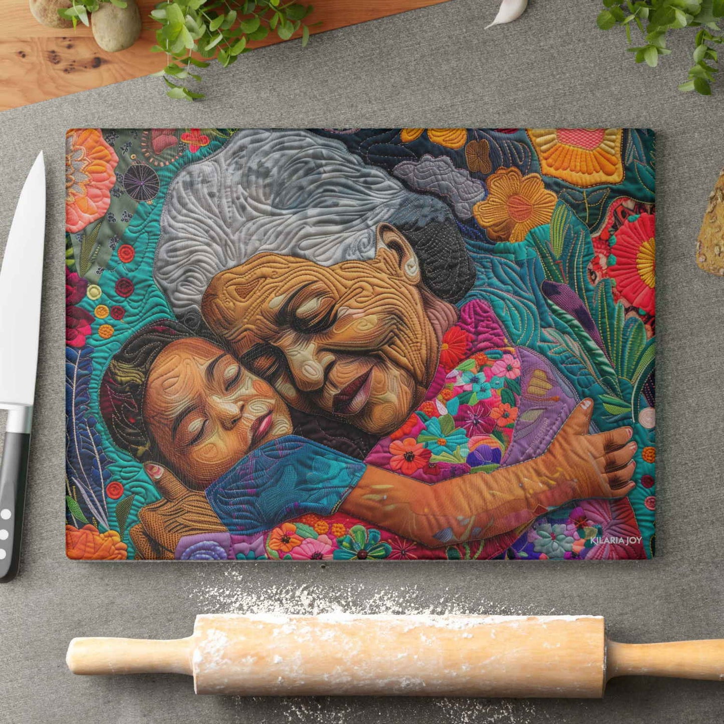 Grandma's Embrace Premium Glass Cutting Board