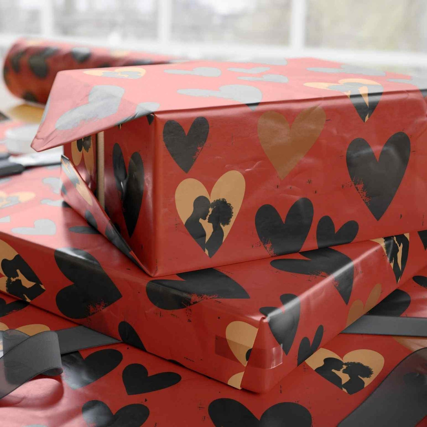 Forever Black Love Wrapping Paper