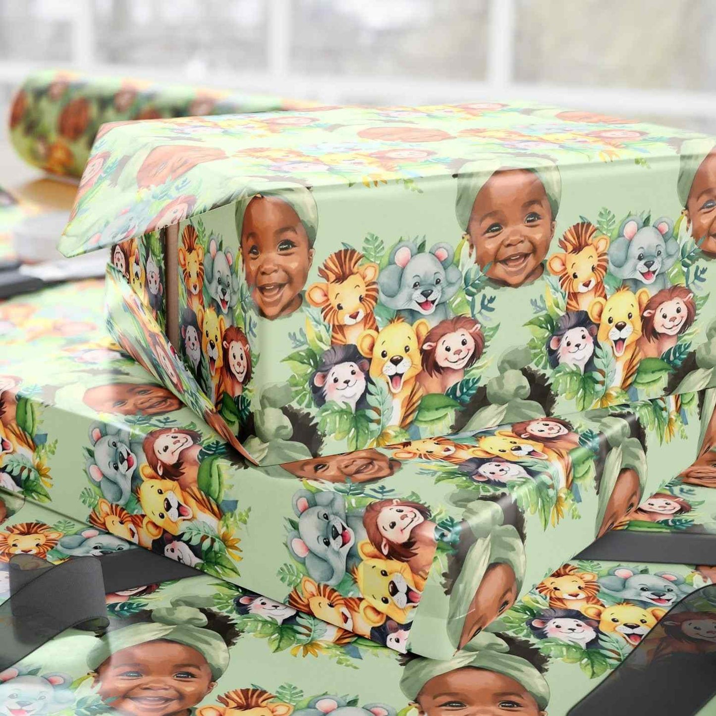 Baby Bliss Jungle Jam Wrapping Paper