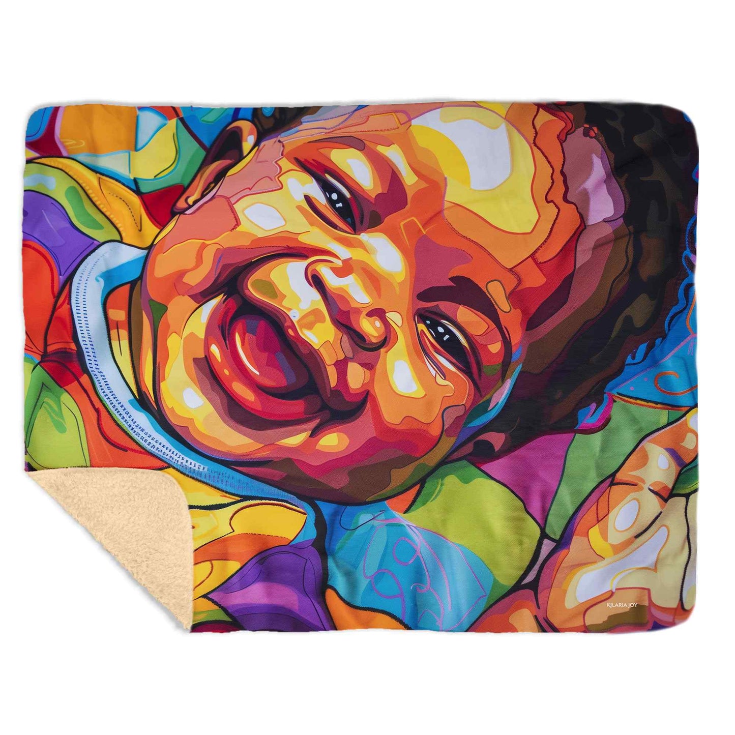 Giggles and Glow Snuggly Sherpa Baby Blanket, 40"x30"