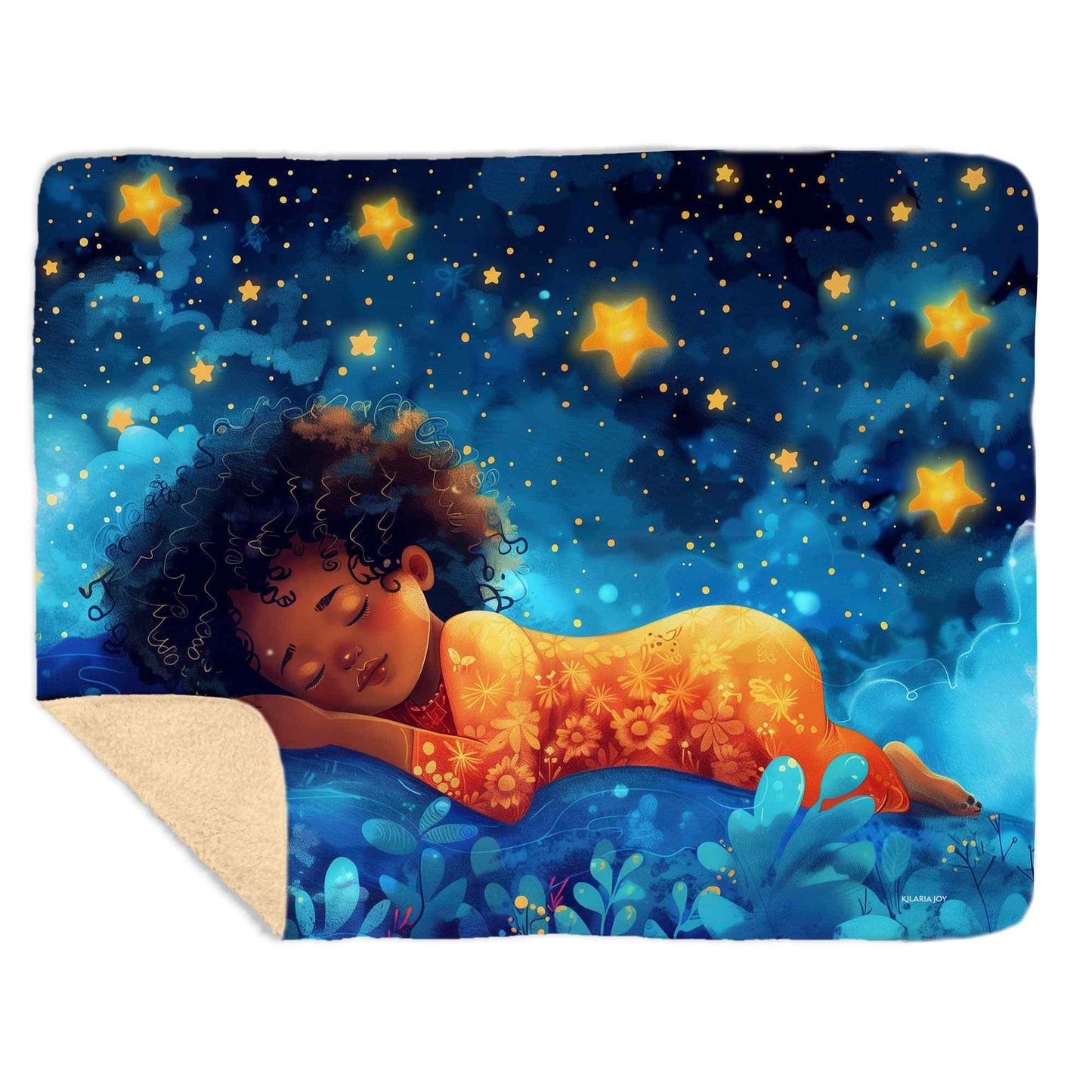 Starlit Dreams Snuggly Sherpa Baby Blanket, 40"x30"