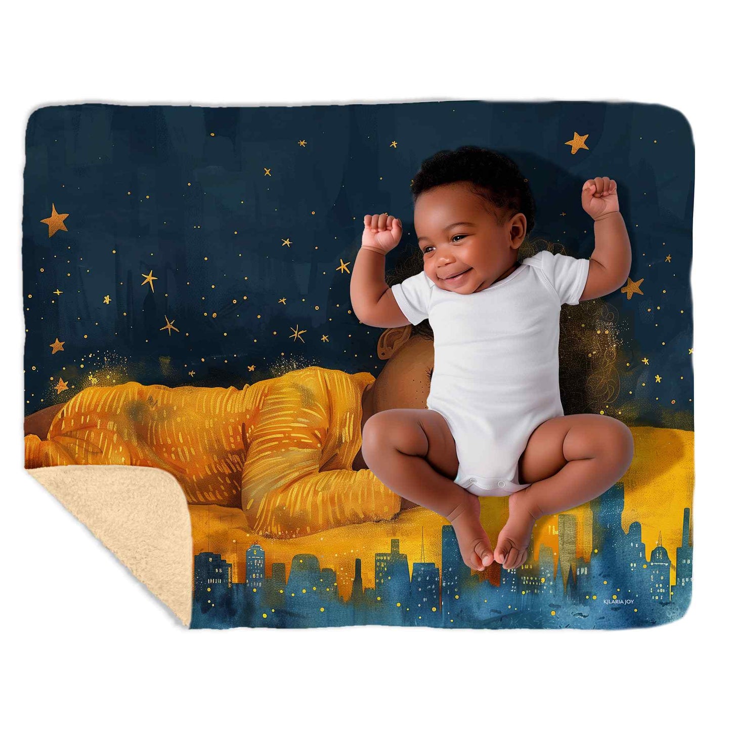 City of Stars Snuggly Sherpa Baby Blanket, 40"x30"