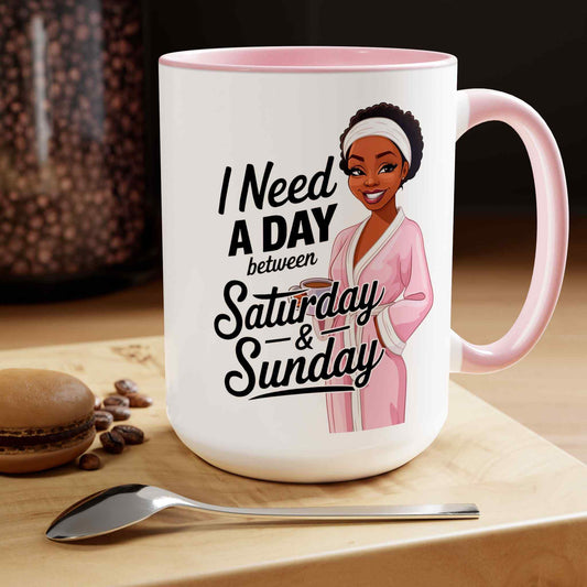 Need a Day Two-Tone Coffee Mug, 15oz