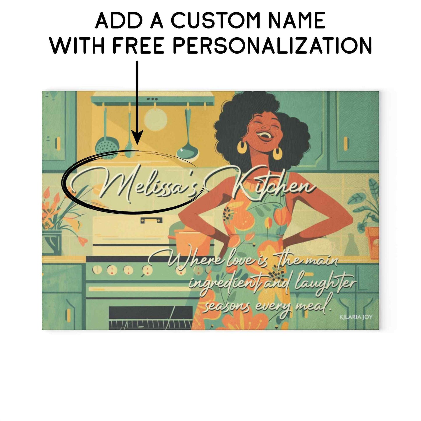 Seasoned With Love Personalized Premium Glass Cutting Board