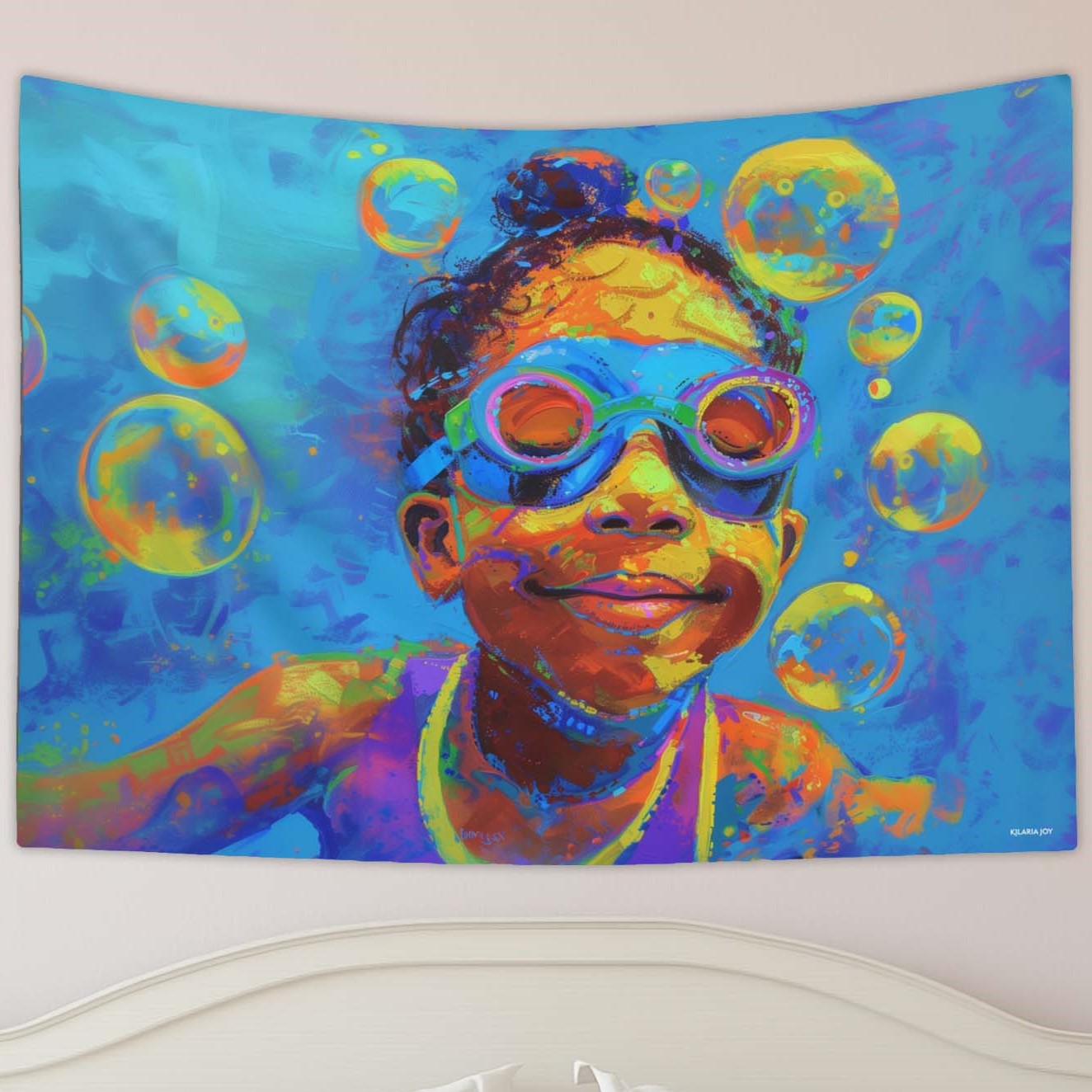 Splash of Joy Girl's Wall Tapestry