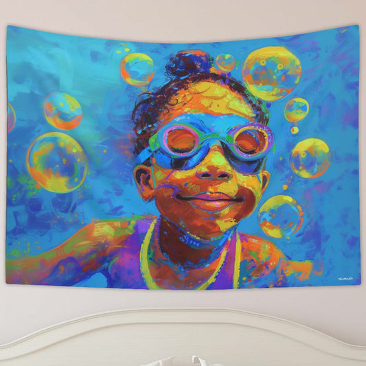 Splash of Joy Girl's Wall Tapestry