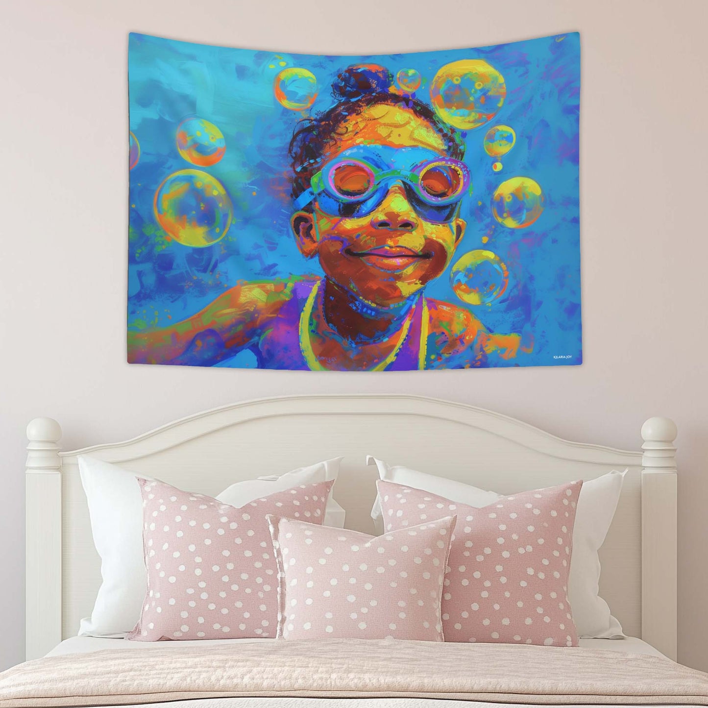 Splash of Joy Girl's Wall Tapestry